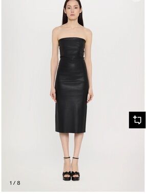 Maje Leather Dress Size European 38